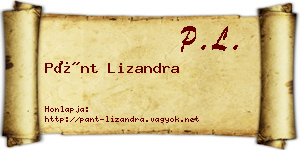 Pánt Lizandra névjegykártya